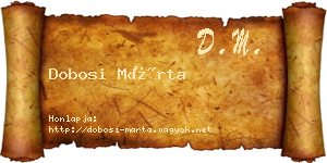 Dobosi Márta névjegykártya