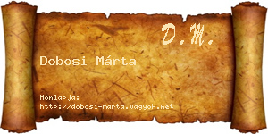 Dobosi Márta névjegykártya
